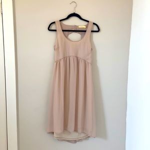 Pins & Needles Flowy Nude Midi-Dress